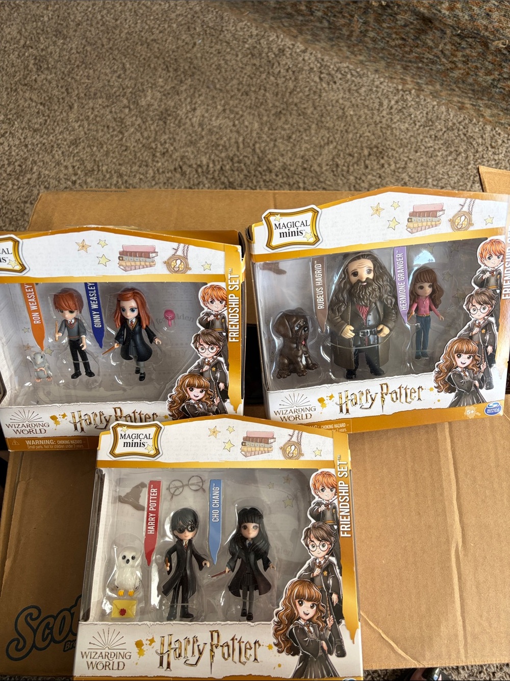 Three Harry Potter Wizarding World Magical Minis Friendship Sets -NIB